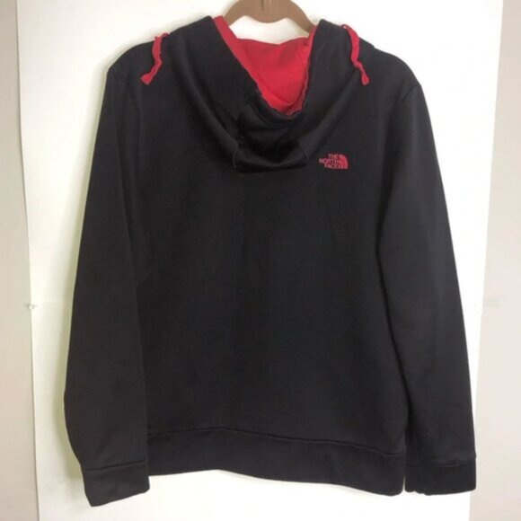 The North Face Hoodie Men’s M Black Red Logo Pouch Drawstring Hood Fleece Lining - Picture 10 of 10